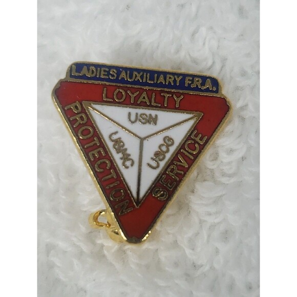 Ladies Auxiliary F.R.A. Pin Loyalty Service Protection USN USMC USCG Vintage - Picture 3 of 5